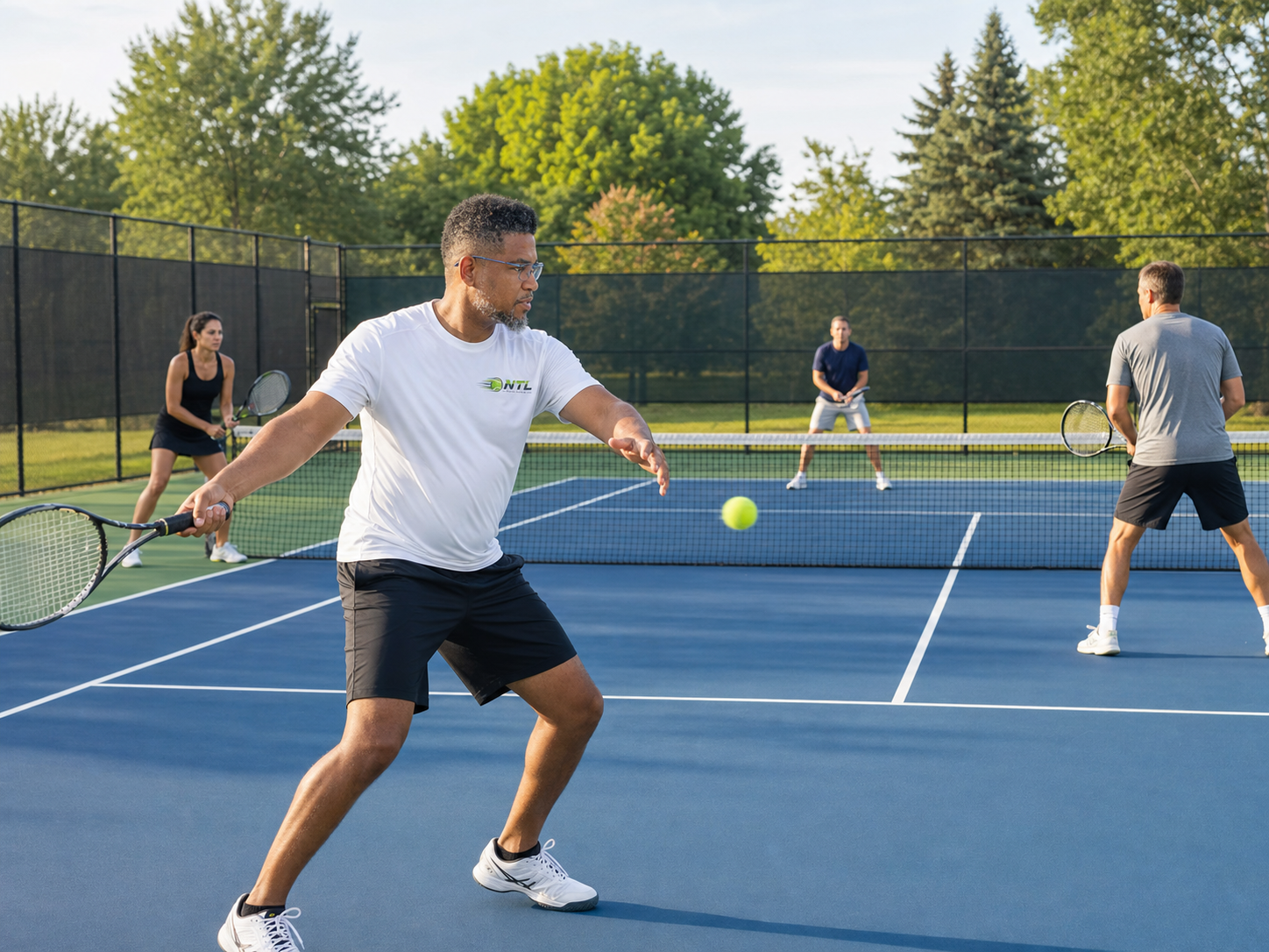 Tennis courts near Canton, Michigan